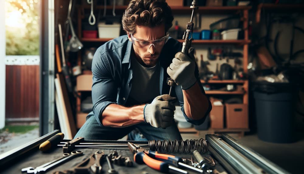 Our professional garage door track repair process